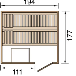Weka Elementsauna „Halmstad 2“ GTF