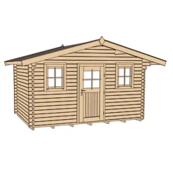 Gartenhaus 135 Größe 1/2 380 x 380 x 262 cm*Weka Hot