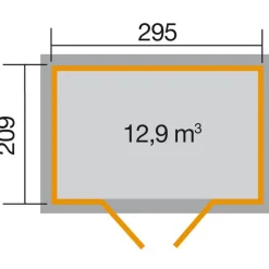 Gartenhaus 226 schwarz*Weka New