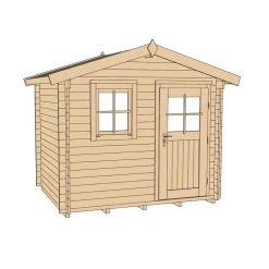 Gartenhaus Premium 28 mm Flügetür 250 x 250 cm*Weka Best