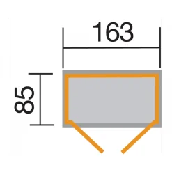 Weka Gartenschrank 2 mit Doppeltür 14 mm