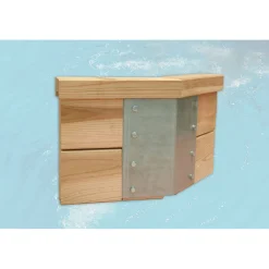 Weka Holzpool-Set 593 B inklusive Edelstahlleiter Vlies Innenfolie Sand-Filteranlage