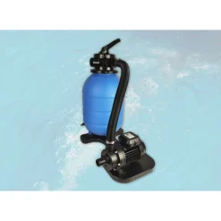 Weka Holzpool-Set 593 B inklusive Edelstahlleiter Vlies Innenfolie Sand-Filteranlage