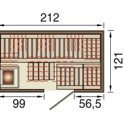 Weka Infrarotkabine „Uppsala Kombi“