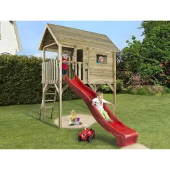 Weka Kinderstelzenhaus Tabaluga 815 mit Wellenwasserrutsche