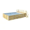 Pool Rechteckig Größe 2 b 401,5 x 641,5 cm inkl Technikraum/Sonnendeck und FilteranlageFolie blau/weiss mosaik*Weka Discount