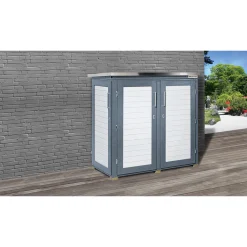 Weka Terrassenschrank Q grau 160 x 161 x 75 cm