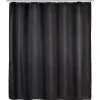 Wenko Anti-Schimmel Duschvorhang Uni Black Textil Polyester 180 x 200 cm waschbar