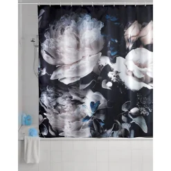 Wenko Anti-Schimmel Duschvorhang Peony Textil Polyester 180 x 200 cm waschbar