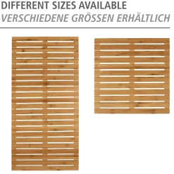 Wenko Baderost Indoor und Outdoor Bambus 50 x 50 cm Badematte Bodenrost für Dusche Bad Pool mit rutschhemmender Unterseite