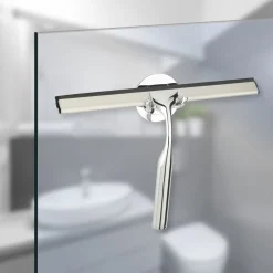 Wenko Badezimmerwischer Terni Plus Duschabzieher mit Turbo-Loc Wandbefestigung zum Ankleben