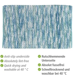 Badteppich Urdu Aqua 60 x 90 cm Mit Melagne-Effekt^Wenko Discount