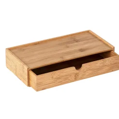 Wenko Bambus Box Terra mit Schublade 2er Set