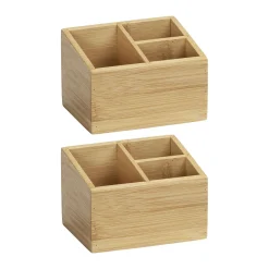 Wenko Bambus Organizer Terra 3 Fächer 2er Set