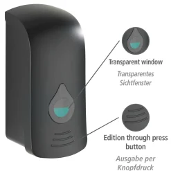 Desinfektionsmittel-Spender Ranera L Schwarz Seifenspender und Desinfektionsspender Füllmenge 740 ml^Wenko Clearance