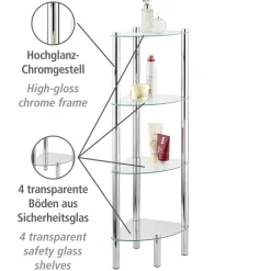 Eckregal Yago mit 4 Glasablagen*Wenko New