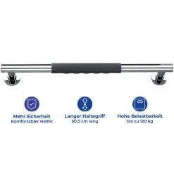 Edelstahl Wandhaltegriff Secura 50,5 cm*Wenko Outlet