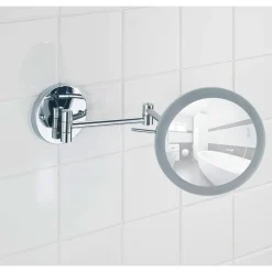 Power-Loc LED Wandspiegel Aura Befestigen ohne bohren mit hochwertigem Acrylrahmen^Wenko Discount