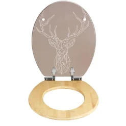 Premium WC-Sitz Stag MDF/Bambus mit Absenkautomatik^Wenko New