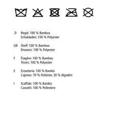 Regal Bahari aus Bambus mit 2 Schubladen Wäscheregal aus Bambus*Wenko Outlet