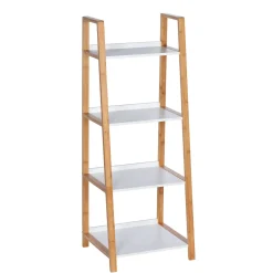 Wenko Regal Finja aus Bambus mit 4 Etagen 43 x 112 x 36 cm