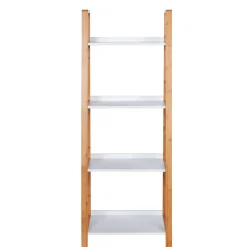 Wenko Regal Finja aus Bambus mit 4 Etagen 43 x 112 x 36 cm