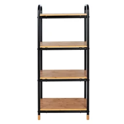 Wenko Regal Loft aus Bambus mit 4 Etagen Badezimmerregal Wohnregal