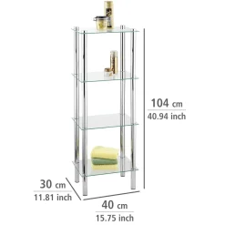 Regal Yago viereckig mit 4 Glasablagen^Wenko Online