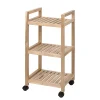 Rollregal 3 Etagen Acina Rollwagen Küchen-Regal Badezimmer-Regal auf Rollen FSC*Wenko Sale