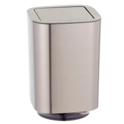 Schwingdeckeleimer Auron Silber Kosmetikeimer mit Schwingdeckel 5,5 l^Wenko Clearance