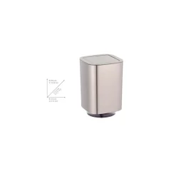 Schwingdeckeleimer Auron Silber Kosmetikeimer mit Schwingdeckel 5,5 l^Wenko Clearance