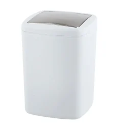 Schwingdeckeleimer Barcelona L Weiß Spezialkunststoff absolut bruchsicher 8,5 L^Wenko Discount