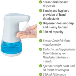 Sensor Desinfektionsmittelspender Diala 360 ml berührungsloser Desinfektionsspender^Wenko Discount