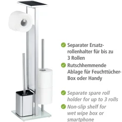 Stand WC-Garnitur Debar mit Ablage Edelstahl rostfrei*Wenko New