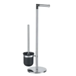 Stand WC-Garnitur Parus Edelstahl glänzend 2in1 Kombination aus glänzendem Edelstahl^Wenko Best