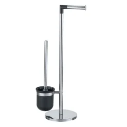 Stand WC-Garnitur Parus Edelstahl glänzend 2in1 Kombination aus glänzendem Edelstahl^Wenko Best