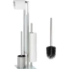Stand WC-Garnitur Rivalta Edelstahl Matt inklusive Ersatzbürste rostfrei^Wenko Sale
