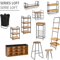 Standregal Loft Wohnregal Badezimmerregal aus Bambus^Wenko Clearance