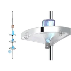 Teleskop Duschecke Premium glänzend mit 3 Ablagen und Spiegel^Wenko New