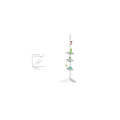 Teleskop Duschecke Premium glänzend mit 3 Ablagen und Spiegel^Wenko New
