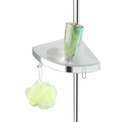 Teleskop Duschecke Premium glänzend mit 3 Ablagen und Spiegel^Wenko New