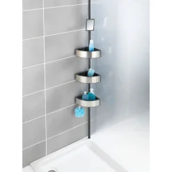 Wenko Teleskop-Duschecke Premium Big Black Edelstahl rostfrei