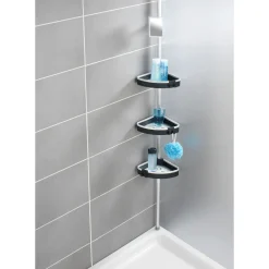 Teleskop-Duschecke Wave mit 3 Ablagen und Spiegel*Wenko Online
