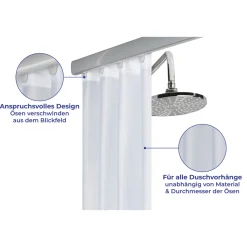 Teleskop-Duschschiene Era Chrom 75-125 cm Duschvorhangschiene*Wenko Hot