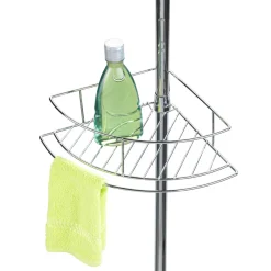 Wenko Teleskop-Eckregal Dolcedo Edelstahl rostfrei