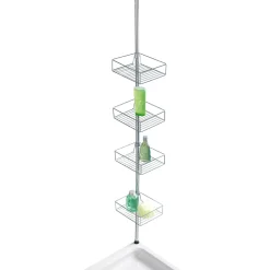 Wenko Teleskopregal Domaso mit extra tiefen Körben Edelstahl rostfrei