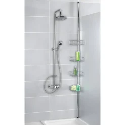 Wenko Teleskopregal Domaso mit extra tiefen Körben Edelstahl rostfrei