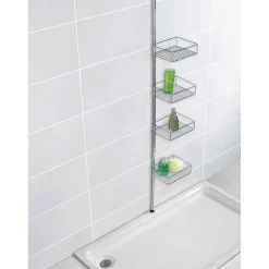 Wenko Teleskopregal Domaso mit extra tiefen Körben Edelstahl rostfrei