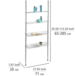 Teleskopregal Ellera mit 2 Ablagen und 2 Körben^Wenko Discount