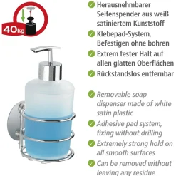 Turbo-Loc Seifenspender und Zahnputzbecher Befestigen ohne bohren^Wenko Sale